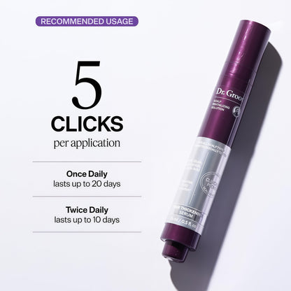 Dr. Groot Award-Winning Hair Thickening Serum for Hair Loss, Thinning Hair, Korean Hair Care, Scalp Treatment, Clinically Tested, Thicker, Reduces Oil, Roll On